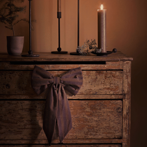 Nœud en tissu décoratif L brun ou crème – Élégance polyvalente pour votre décoration | Twicy Store