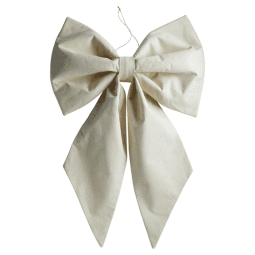 Noeud en tissu décoratif XL brun ou crème – Idéal pour porte, table ou sapin de Noël | Twicy Store