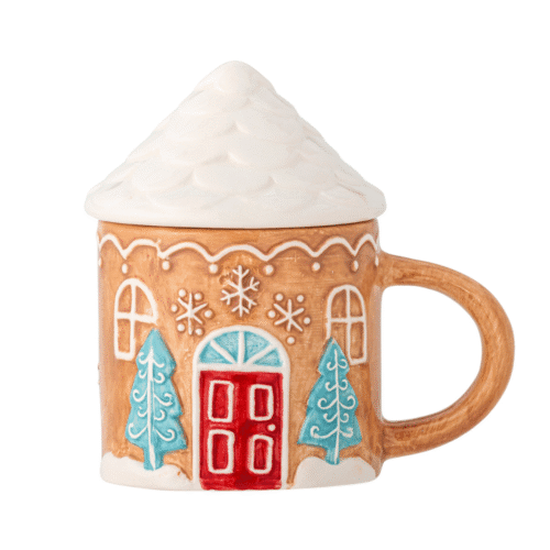 Mug de Noël Ginnie en grès – Maison pain d’épices | Twicy Store