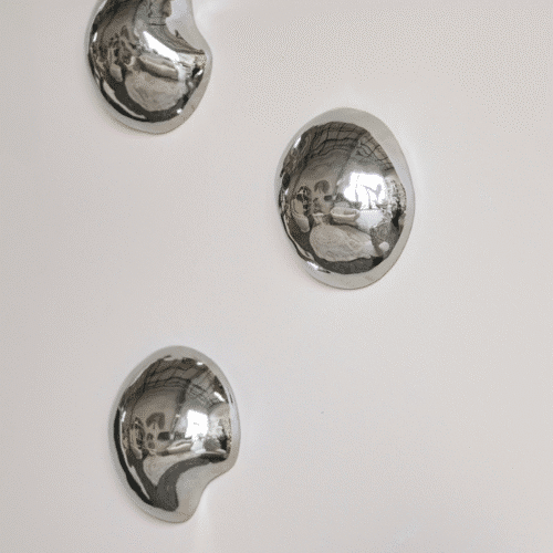 Décoration murale "Bobby" en grès finition chrome - Décoration murale design | Twicy Store