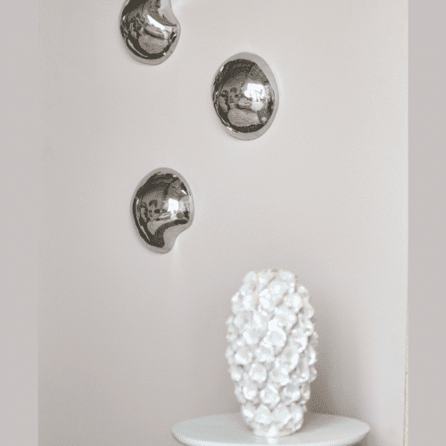 Décoration murale "Bobby" en grès finition chrome - Décoration murale design | Twicy Store