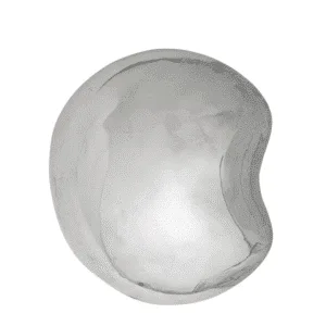 Décoration murale Croissant « Bobby » en grès finition chrome – Décoration murale design | Twicy Store