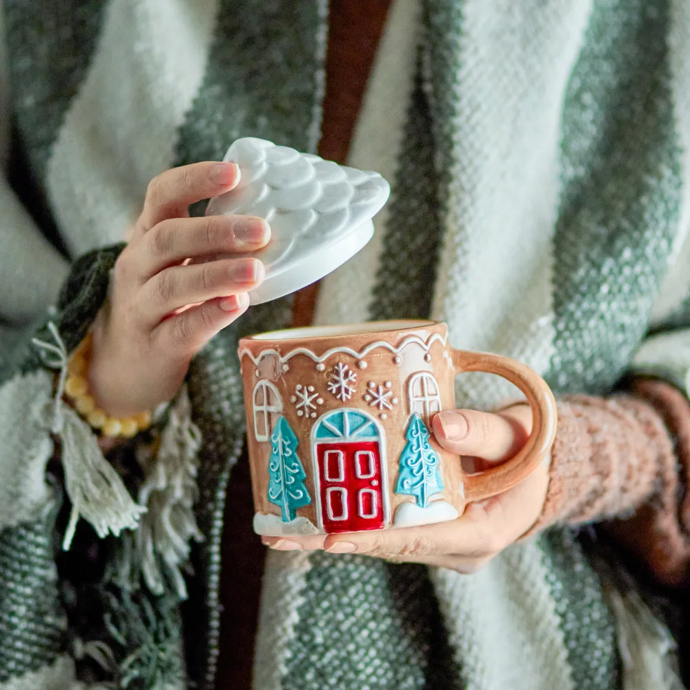 Lot De 12 Tasses En Grès '12 Jours De Noël' Pottery Barn - Thème Noël Multicolore - Neuves En Boîte