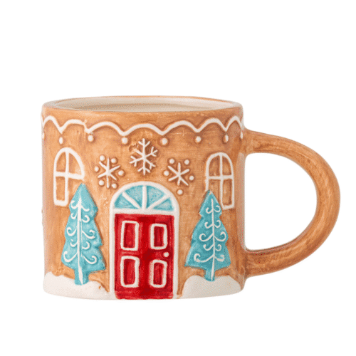 Mug de Noël Ginnie en grès – Maison pain d’épices | Twicy Store