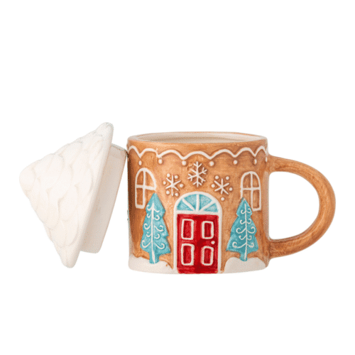 Mug de Noël Ginnie en grès – Maison pain d’épices | Twicy Store