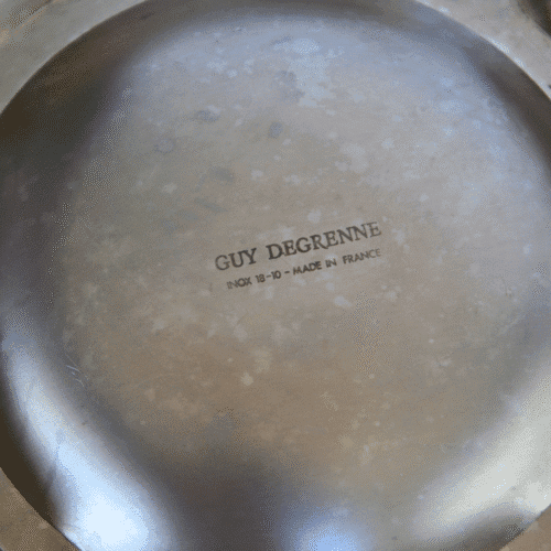 Plateau ovale compartimenté en inox vintage Guy Degrenne | Twicy Store