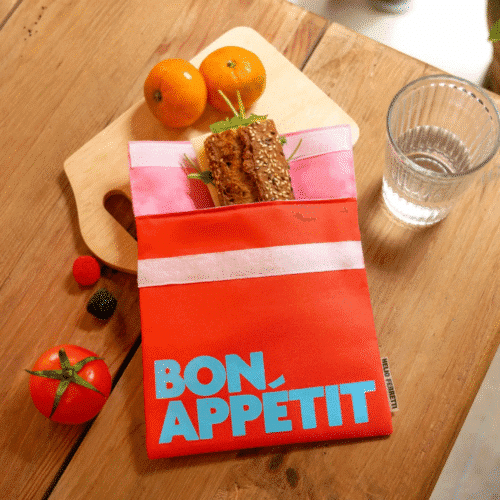 Sac repas réutilisable anti-taches “Bon Appétit” – plusieurs coloris | Twicy Store