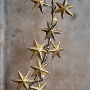 Couronne lumineuse étoilée dorée – 46 cm | Twicy Store