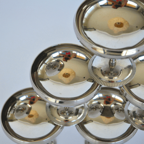Lot de 6 coupes à glace en inox vintage Rémy Letang | Twicy Store