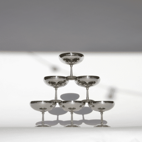 6 Coupelles sur pied en inox vintage Rémy Letang – Élégance années 70 & design français | Twicy Store