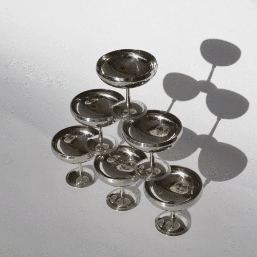 Lot de 6 coupes à glace en inox vintage Rémy Letang | Twicy Store
