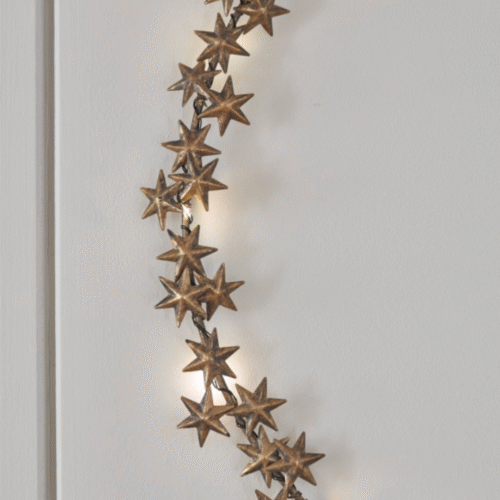 Couronne lumineuse étoilée dorée - 46 cm | Twicy Store