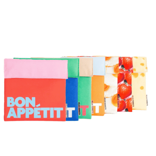 Sac repas réutilisable anti-taches “Bon Appétit” – plusieurs coloris | Twicy Store