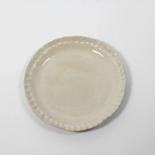 Assiette plate "Florence" en grès bord ondulé | Twicy Store