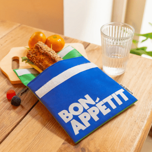 Sac repas réutilisable anti-taches “Bon Appétit” – plusieurs coloris | Twicy Store