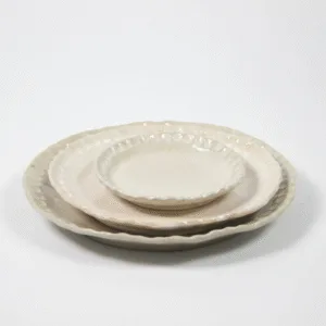 Petite Assiette « Florence » en grès bord ondulé | Twicy Store