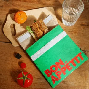 Sac repas réutilisable anti-taches “Bon Appétit” – plusieurs coloris | Twicy Store
