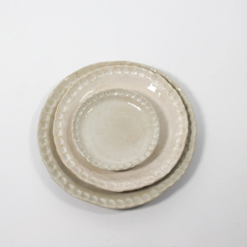 Assiette plate "Florence" en grès bord ondulé | Twicy Store