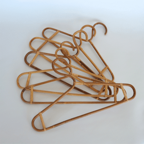 Lot de 6 cintres en bois vintage, fabrication française | Twicy Store