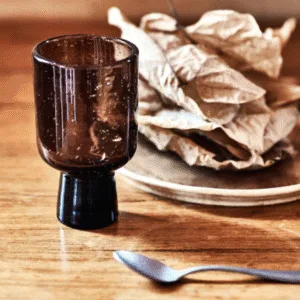Verre à pied « Bari », verre soufflé à bulles | Twicy Store