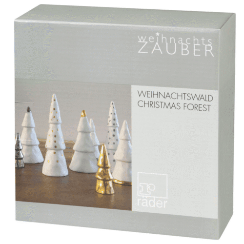Fôret de Noël en argent - set de 4 sapins en porcelaine | Twicy Store