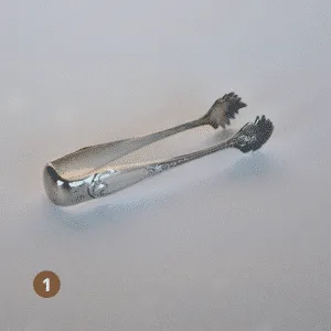 Pince à sucre en argent vintage, accessoire thé & café rétro – 3 modèles élégants | Twicy Store