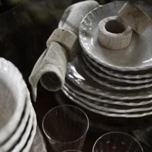 Petite Assiette « Florence » en grès bord ondulé | Twicy Store