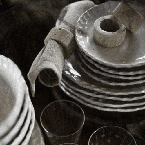 Petite Assiette "Florence" en grès bord ondulé | Twicy Store