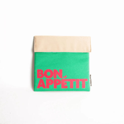 Sac repas réutilisable anti-taches “Bon Appétit” – plusieurs coloris | Twicy Store