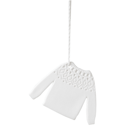 Ornement en porcelaine à suspendre "Pull over" | Twicy Store