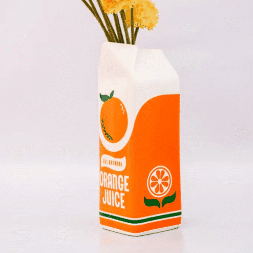 Vase en céramique "Bouteille de jus d'orange" | Twicy Store