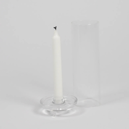 Bougeoir photophore en verre pour chandelle "Gilly" | Twicy Store
