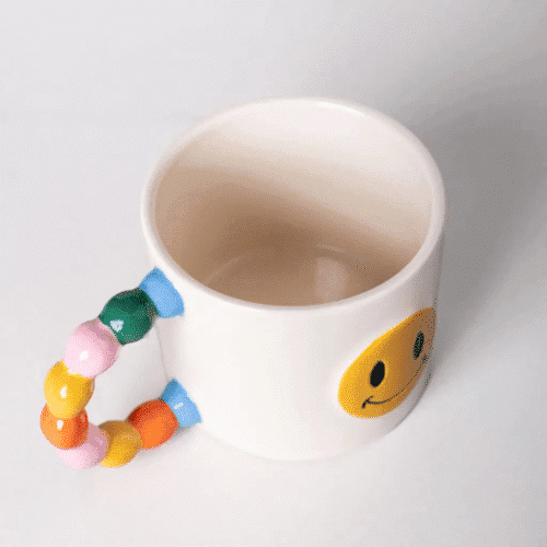Mug "Smiley" avec anse arc-en-ciel | Twicy Store