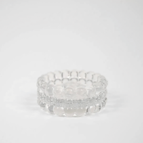 Bougeoir en verre avec motif bulles "Frey" | Twicy Store