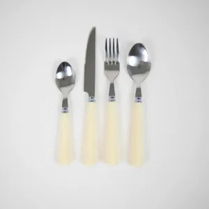 Set de 24 couverts « Lotta » blanc cassé, ménagère | Twicy Store