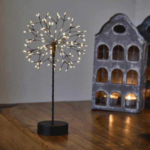 Petit bouquet lumineux LED à poser en métal noir | Twicy Store