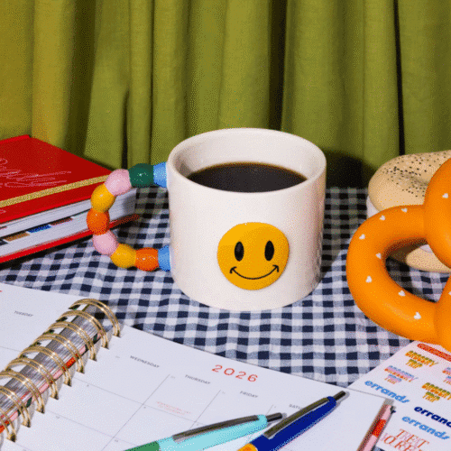 Mug "Smiley" avec anse arc-en-ciel | Twicy Store