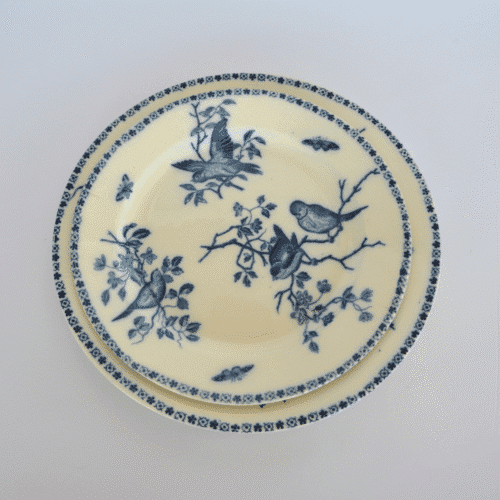 Plats de service vintage XIXᵉ, Terre de fer décor "Oiseaux", Pièces rares & savoir-Faire français | Twicy Store
