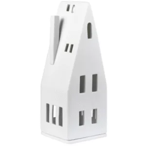 Maison photophore en porcelaine avec toit pointu – 20 cm | Twicy Store