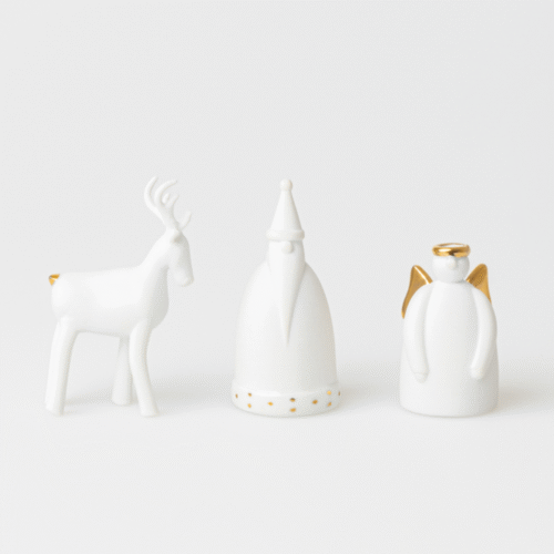 Lot de 3 figurines de Noël en porcelaine | Twicy Store