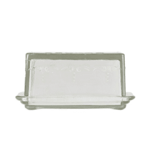 Beurrier en verre strié à motif | Twicy Store