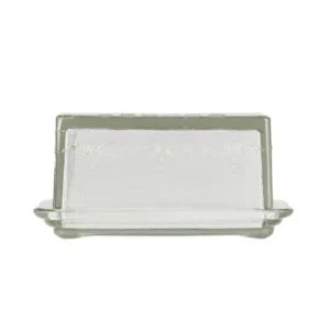Beurrier en verre strié à motif | Twicy Store