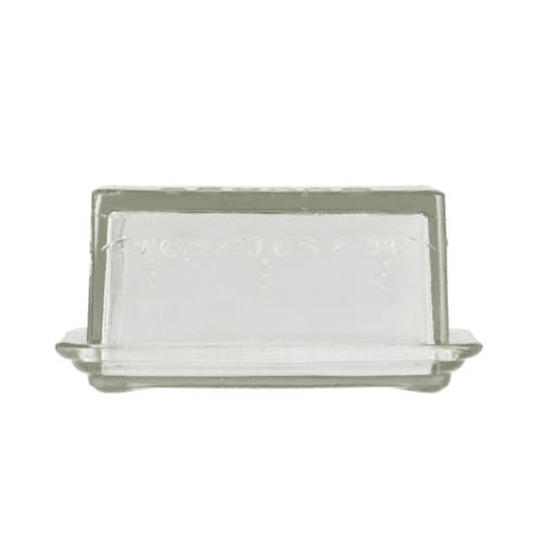 Beurrier en verre strié à motif | Twicy Store