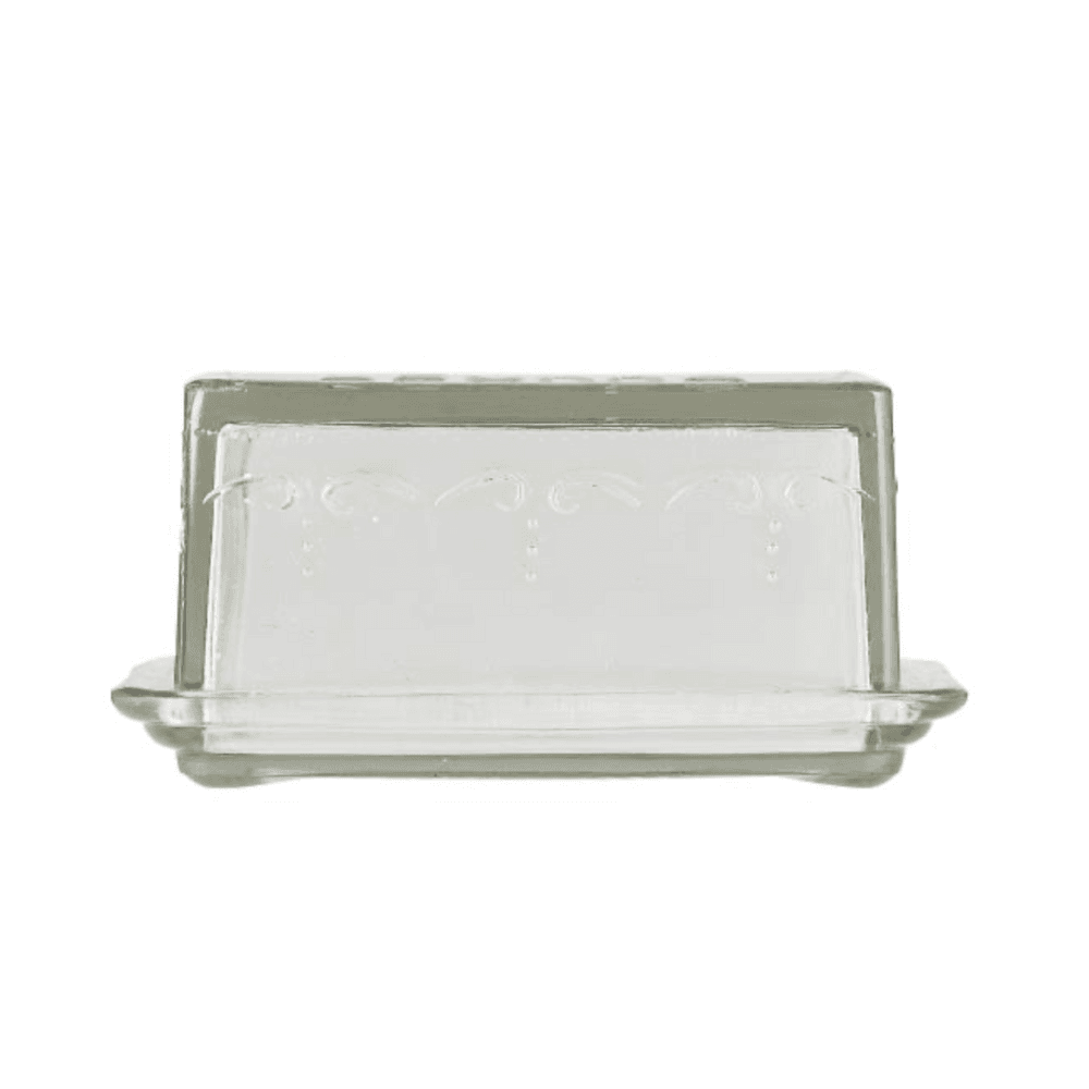 Beurrier en verre strié à motif | Twicy Store