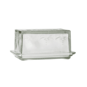 Beurrier en verre strié à motif | Twicy Store