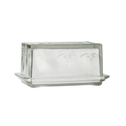 Beurrier en verre strié à motif | Twicy Store