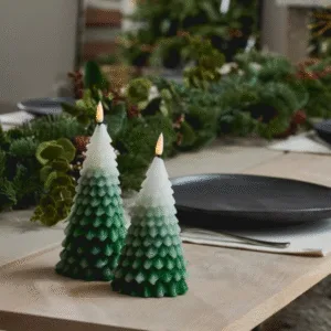 Set de 2 bougies LED « Sapin d&rsquo;hiver », Ambiance douce et festive | Twicy Store