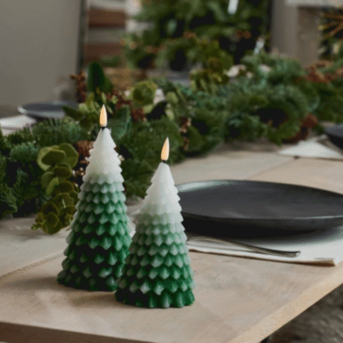 Set de 2 bougies LED "Sapin d'hiver", Ambiance douce et festive | Twicy Store