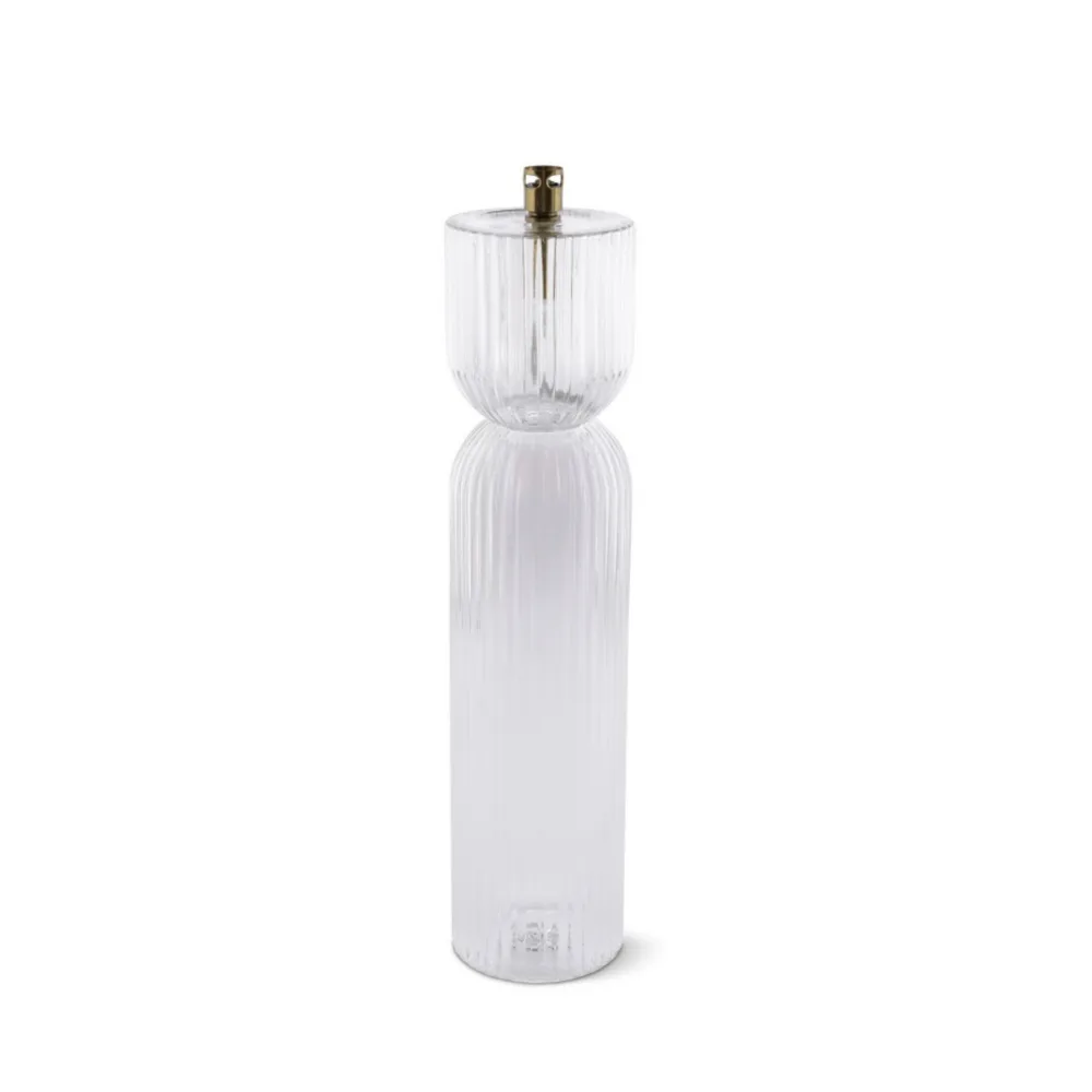Lampe à huille en verre strié et laiton "Ribelle" - S, M et L | Twicy Store