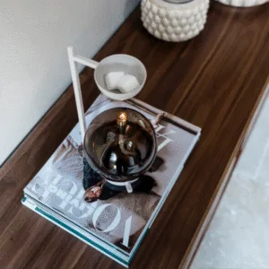 Support brûle parfum pour lampe à huile en acier beige | Twicy Store